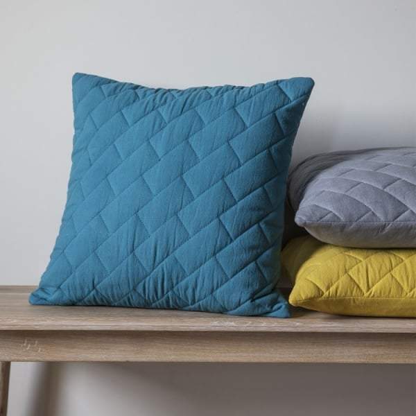 Bodhi Bricks Quilted Cushion Teal 450x450mm | Cushions | app store dev @@ABC ///[option4] 十月五日 11:53 