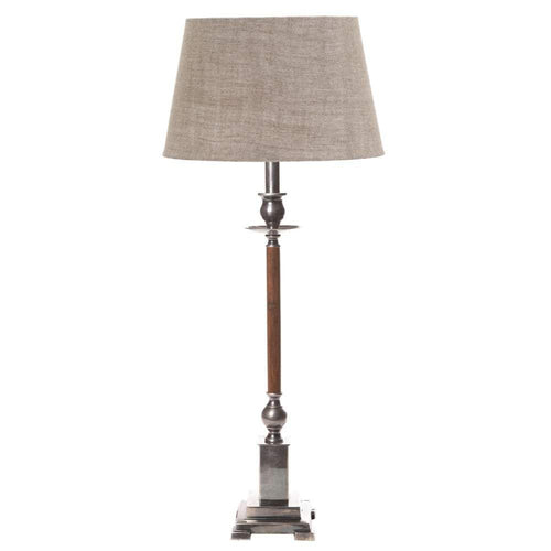 Emac & Lawton Canterbury Table Lamp Base Slvr/Timber | Table Lamps | app store dev @@ABC ///[option4] 十月五日 11:53 