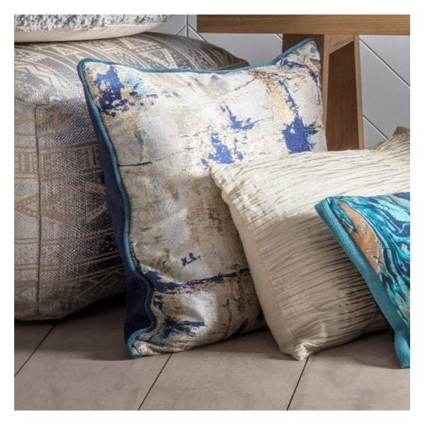 Bodhi Jacquard Metallic Cushion Ink & Teal W500 x H500mm | Cushions | app store dev @@ABC ///[option4] 十月五日 11:53 
