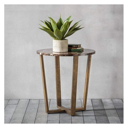Hudson Living Essen Round Side Table Marble W520 x D520 x H555mm | Side Tables and Occasional | app store dev @@ABC ///[option4] 十月五日 11:53 