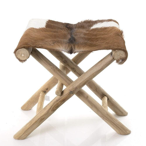 Emac & Lawton Goat Skin Folding Stool | Seating | app store dev @@ABC ///[option4] 十月五日 11:53 