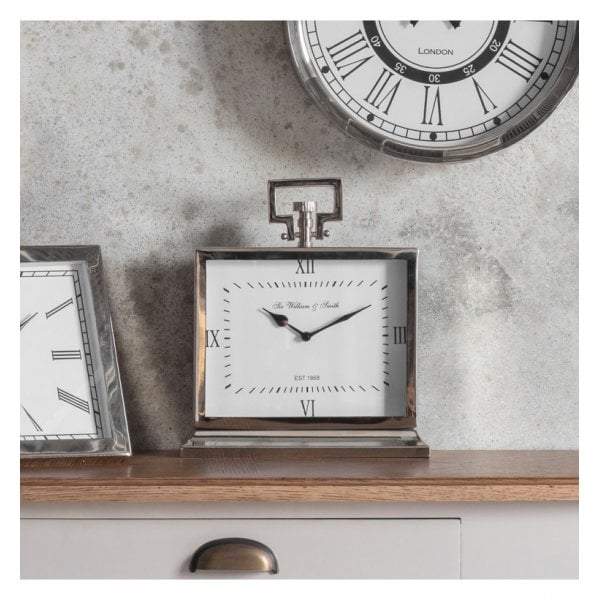 Bodhi Havant Large Mantel Clock Polished Nickel | Clocks | app store dev @@ABC ///[option4] 十月五日 11:53 