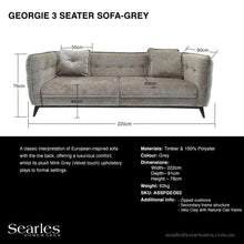 Load image into Gallery viewer, Searles Homewares Georgie 3 Seater Sofa | Sofas | app store dev @@ABC ///[option4] 十月五日 11:53 
