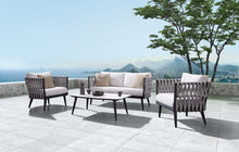 Load image into Gallery viewer, IndoSoul Crown 4 Piece Lounge Seating Set with Love Seat in Charcoal | Outdoors | app store dev @@ABC ///[option4] 十月五日 11:53 
