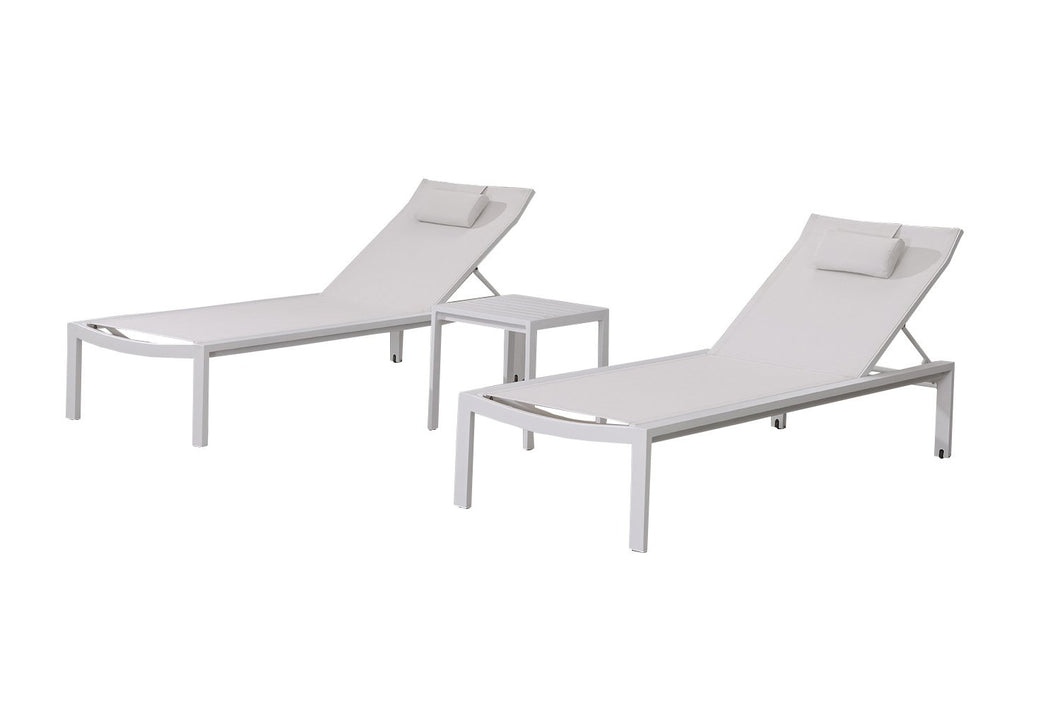 IndoSoul Florida 3 Piece Chaise Lounge Set in White | Outdoors | app store dev @@ABC ///[option4] 十月五日 11:53 