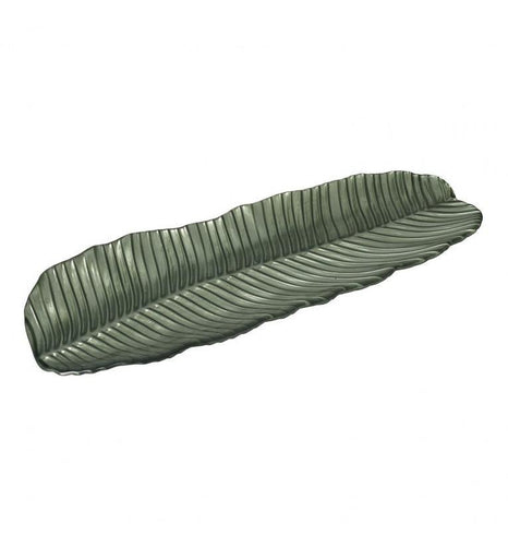 Bodhi Banana Leaf Green Glass Plate | Accessories | app store dev @@ABC ///[option4] 十月五日 11:53 