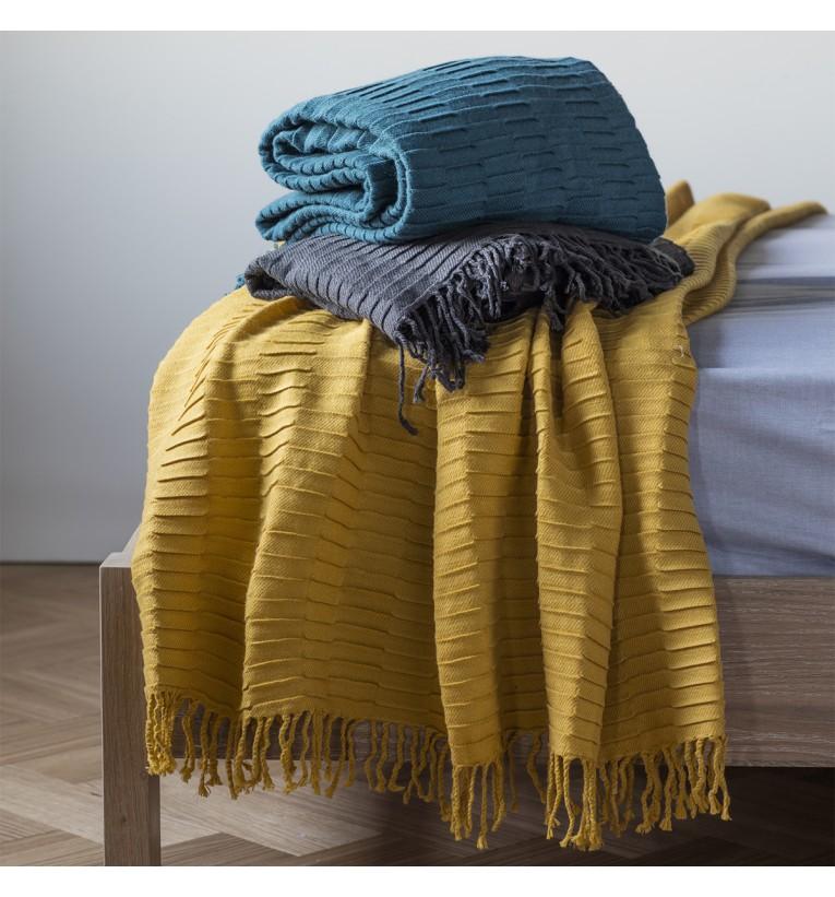 Bodhi Linear Pleat Throw Teal 1300x1800mm | Throws | app store dev @@ABC ///[option4] 十月五日 11:53 
