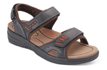 Load image into Gallery viewer, OrthoFeet Cambria Charcoal Men&#39;s Sandals | Footwear | app store dev @@ABC ///[option4] 十月五日 11:53 

