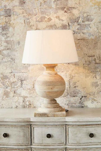 Florabelle Coach Base Only - Natural - Turned Wood Ball Balustrade Table Lamp Base Only | Lighting | app store dev @@ABC ///[option4] 十月五日 11:53 