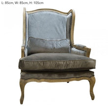 Load image into Gallery viewer, Florabelle Grace Wingback Chair 85x91x105 Grey | Living | app store dev @@ABC ///[option4] 十月五日 11:53 
