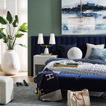 Load image into Gallery viewer, Cafe Lighting and Living Broadway Headboard - Queen Navy | Sleeping | app store dev @@ABC ///[option4] 十月五日 11:53 
