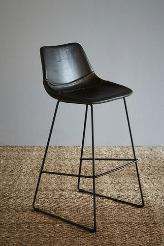 Florabelle Don Bar Stool - Brown/Black - Buffalo Leather Upholstered Bar Stool | Living | app store dev @@ABC ///[option4] 十月五日 11:53 