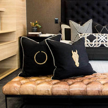 Load image into Gallery viewer, Bandhini Homewear Design Amulet Black Lounge Cushion 55x55cm | Accessories | app store dev @@ABC ///[option4] 十月五日 11:53 
