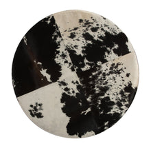 Load image into Gallery viewer, Home &amp; Giftware Cow Hide Round Ottoman | Living | app store dev @@ABC ///[option4] 十月五日 11:53 

