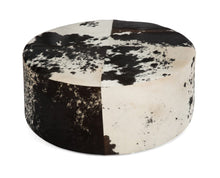 Load image into Gallery viewer, Home &amp; Giftware Cow Hide Round Ottoman | Living | app store dev @@ABC ///[option4] 十月五日 11:53 
