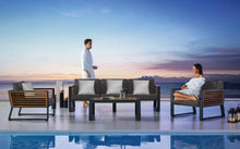 Load image into Gallery viewer, IndoSoul Caribbean 4 Piece Lounge Seating Set with Three Seat Sofa in Charcoal | Outdoors | app store dev @@ABC ///[option4] 十月五日 11:53 
