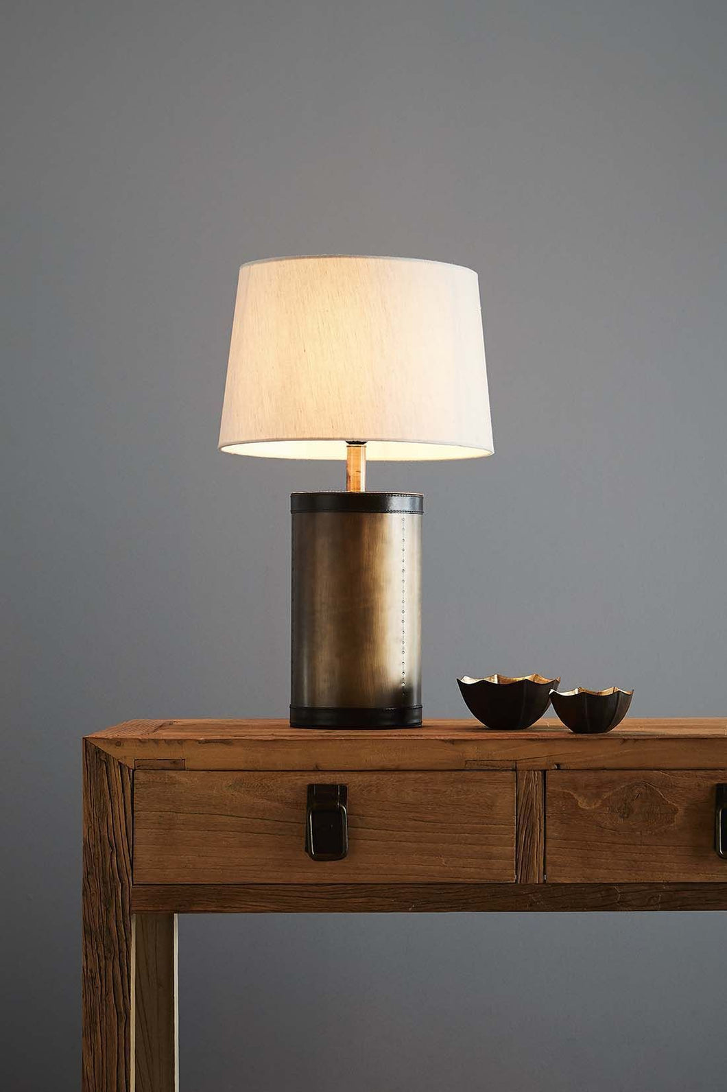 Zaffero Admiralty Medium - Leather Top Drum Table Lamp - Antique Brass | Lighting | app store dev @@ABC ///[option4] 十月五日 11:53 