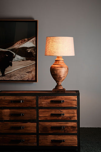 Zaffero Amphora Medium - Dark Natural - Turned Wood Urn Table Lamp | Lighting | app store dev @@ABC ///[option4] 十月五日 11:53 
