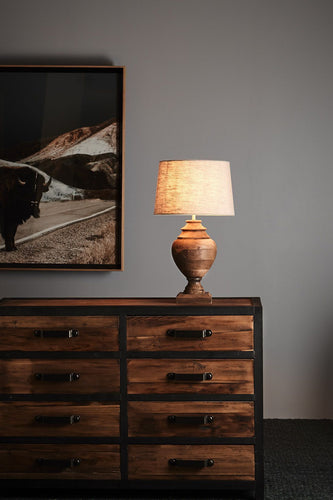 Zaffero Amphora Small - Dark Natural - Turned Wood Urn Table Lamp | Lighting | app store dev @@ABC ///[option4] 十月五日 11:53 