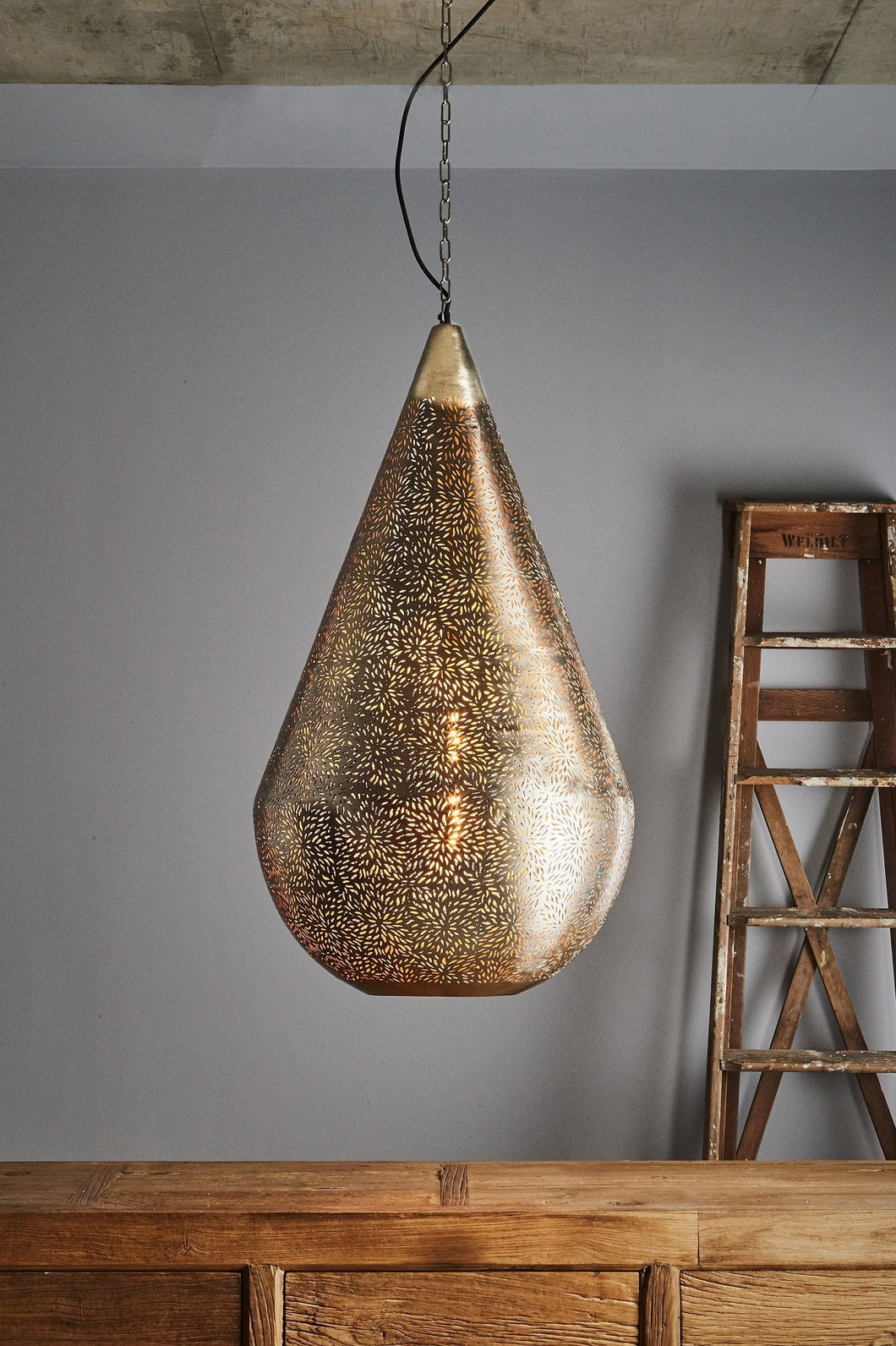 Zaffero Aquarius Large - Nickel - Perforated Teardrop Pendant Light | Lighting | app store dev @@ABC ///[option4] 十月五日 11:53 