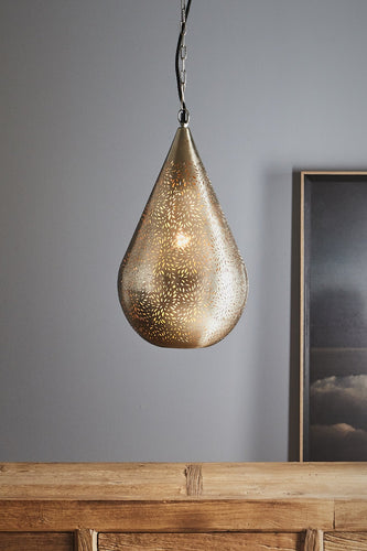 Zaffero Aquarius Medium - Nickel - Perforated Teardrop Pendant Light | Lighting | app store dev @@ABC ///[option4] 十月五日 11:53 