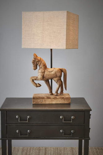 Zaffero Bonnie - Dark Natural - Small Wooden Horse Table Lamp | Lighting | app store dev @@ABC ///[option4] 十月五日 11:53 