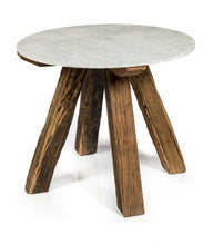 Load image into Gallery viewer, Home &amp; Giftware Cape Cod 4 Seater recycled Wood Dining Table with Round Stone Top | Dining | app store dev @@ABC ///[option4] 十月五日 11:53 
