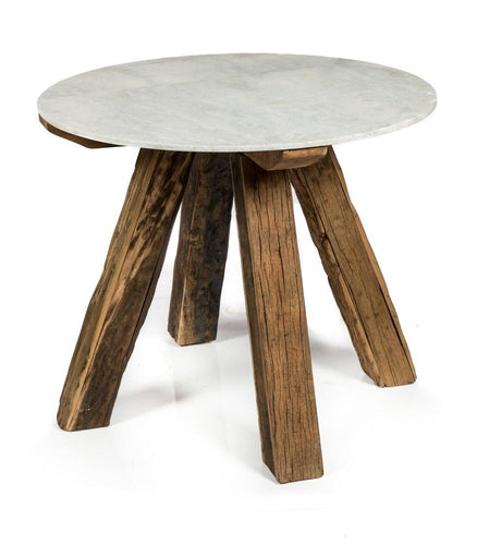 Home & Giftware Cape Cod 4 Seater recycled Wood Dining Table with Round Stone Top | Dining | app store dev @@ABC ///[option4] 十月五日 11:53 