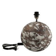 Load image into Gallery viewer, Zaffero Boule Small - Distressed White - Turned Wood Ball Table Lamp | Lighting | app store dev @@ABC ///[option4] 十月五日 11:53 
