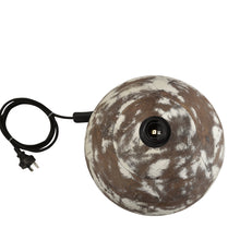 Load image into Gallery viewer, Zaffero Boule Small - Distressed White - Turned Wood Ball Table Lamp | Lighting | app store dev @@ABC ///[option4] 十月五日 11:53 
