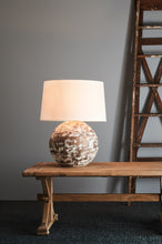 Load image into Gallery viewer, Zaffero Boule Medium - Distressed White - Turned Wood Ball Table Lamp | Lighting | app store dev @@ABC ///[option4] 十月五日 11:53 
