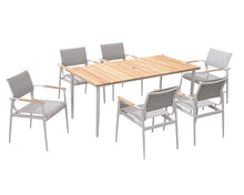Load image into Gallery viewer, IndoSoul California 7 Piece Dining Set in White | Outdoors | app store dev @@ABC ///[option4] 十月五日 11:53 
