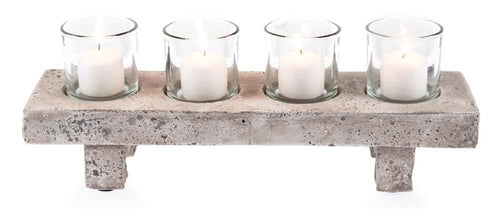 Home & Giftware 4Pc Glass Candle Holder on Ceramic Base | Accessories | app store dev @@ABC ///[option4] 十月五日 11:53 