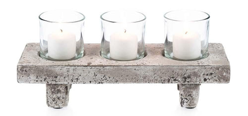 Home & Giftware 3Pc Glass Candle Holder on Ceramic Base | Accessories | app store dev @@ABC ///[option4] 十月五日 11:53 
