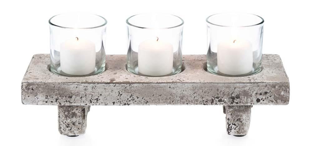 Home & Giftware 3Pc Glass Candle Holder on Ceramic Base | Accessories | app store dev @@ABC ///[option4] 十月五日 11:53 