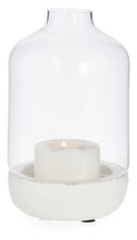 Load image into Gallery viewer, Home &amp; Giftware Glass Dome Hurricane Lamp with Cement Base Medium | Accessories | app store dev @@ABC ///[option4] 十月五日 11:53 
