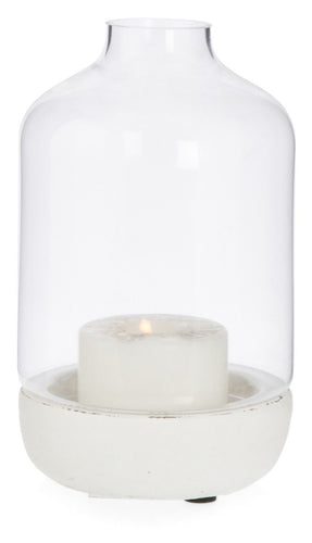 Home & Giftware Glass Dome Hurricane Lamp with Cement Base Medium | Accessories | app store dev @@ABC ///[option4] 十月五日 11:53 