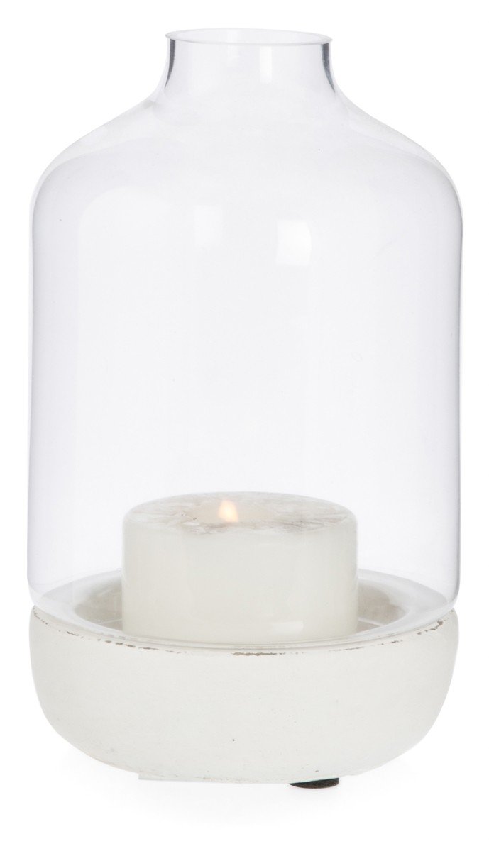 Home & Giftware Glass Dome Hurricane Lamp with Cement Base Medium | Accessories | app store dev @@ABC ///[option4] 十月五日 11:53 