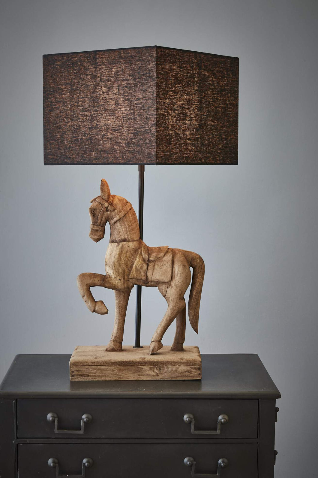 Zaffero Clyde - Dark Natural - Large Wooden Horse Table Lamp | Lighting | app store dev @@ABC ///[option4] 十月五日 11:53 