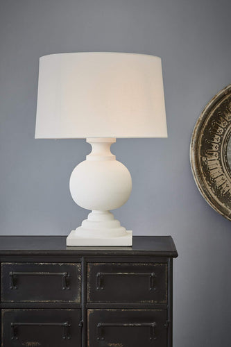 Zaffero Coach - White - Turned Wood Ball Balustrade Table Lamp | Lighting | app store dev @@ABC ///[option4] 十月五日 11:53 