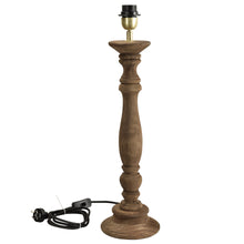 Load image into Gallery viewer, Zaffero Candela Small - Dark Natural - Turned Wood Candlestick Table Lamp | Lighting | app store dev @@ABC ///[option4] 十月五日 11:53 
