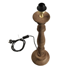 Load image into Gallery viewer, Zaffero Candela Small - Dark Natural - Turned Wood Candlestick Table Lamp | Lighting | app store dev @@ABC ///[option4] 十月五日 11:53 
