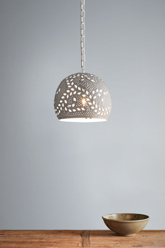 Zaffero Coral Small - White - Hand Cut Patterned Dome Pendant Light | Lighting | app store dev @@ABC ///[option4] 十月五日 11:53 