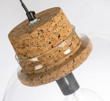 Load image into Gallery viewer, Home &amp; Giftware Clear Glass Pendant Light with Cork Holder and Aluminium Canopy | Lighting | app store dev @@ABC ///[option4] 十月五日 11:53 
