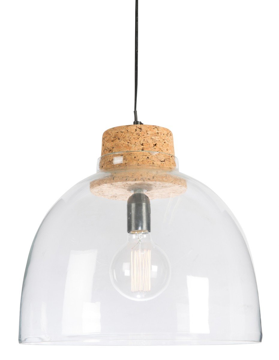 Home & Giftware Clear Glass Pendant Light with Cork Holder and Aluminium Canopy | Lighting | app store dev @@ABC ///[option4] 十月五日 11:53 