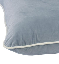 Load image into Gallery viewer, Darcy &amp; Duke Coco Piped Velvet Cushions - Blue Grey ( White Trim ) | Accessories | app store dev @@ABC ///[option4] 十月五日 11:53 
