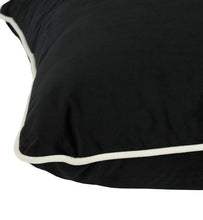 Load image into Gallery viewer, Darcy &amp; Duke Coco Piped Velvet Cushions - Black ( White Trim ) | Accessories | app store dev @@ABC ///[option4] 十月五日 11:53 

