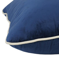 Load image into Gallery viewer, Darcy &amp; Duke Coco Piped Velvet Cushions - French Navy ( White Trim ) | Accessories | app store dev @@ABC ///[option4] 十月五日 11:53 
