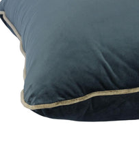 Load image into Gallery viewer, Darcy &amp; Duke Coco Piped Velvet Cushions - Steel Blue ( Gold Trim ) | Accessories | app store dev @@ABC ///[option4] 十月五日 11:53 
