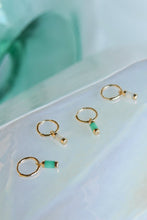 Load image into Gallery viewer, Aqua bay drop earring gold plated
